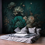 Wall mural Floral artwork with delicate petals