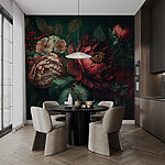 Wall mural Elegant blooms with rich colors