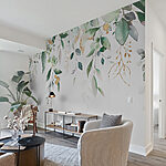 Wall mural Elegant foliage with delicate accents