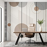 Wall mural Geometric patterns with warm tones