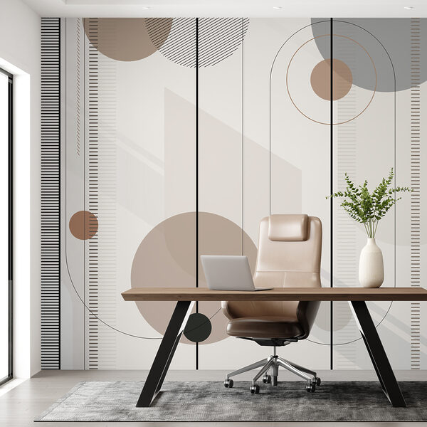 Geometric patterns with warm tones Wall mural Geometric patterns with warm tones