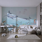 Wall mural Underwater life with vibrant creatures