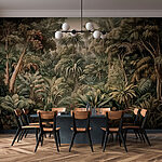 Wall mural Dense rainforest teeming with lush greenery