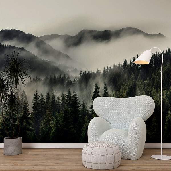 Wall mural Group of trees in a forest