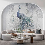 Wall mural Painting of a peacock