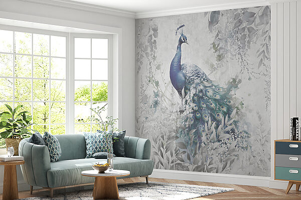 Wall mural Wall mural Painting of a peacock (SKU: u96727)
