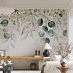 Wall mural Elegant foliage and floral arrangement
