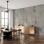 Wall murals Abstract botanical texture with leaves