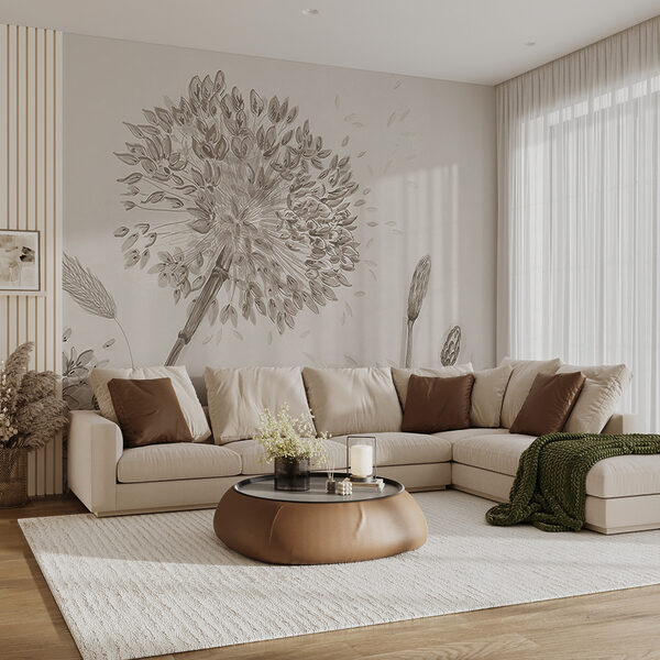 Wall mural Drawing of a plant (SKU: u96934) Wall mural Wall mural Drawing of a plant (SKU: u96934)