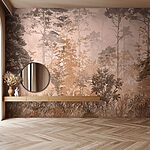 Wall mural Serene forest with gentle hues