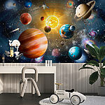 Wall mural Planet earth and the moon