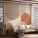 Wall mural Abstract geometric pattern in earthy tones