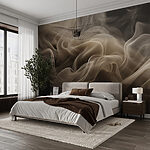 Wall mural Flowing wisps of smoke in air