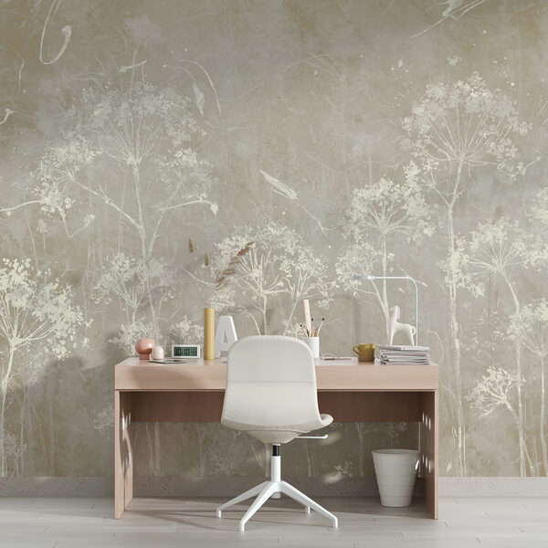 Wall mural Wall mural Delicate floral pattern on textured background (SKU: u96551v2)