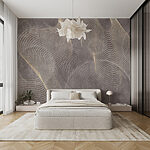 Wall mural Elegant curves on textured backdrop
