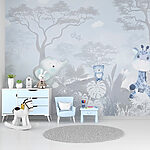 Wall mural Group of animals in a forest