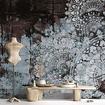 Wall mural Blurry image of a sun