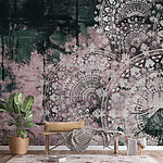 Wall mural Intricate patterns with muted colors