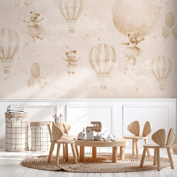 Teddy bear in a tutu Wall mural Teddy bear in a tutu