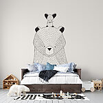 Wall mural Drawing of a bear