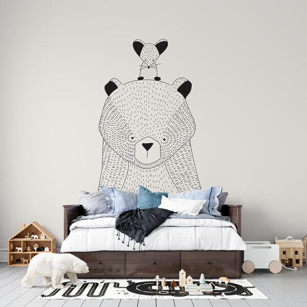 Wall mural Drawing of a bear