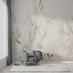 Wall mural Soft sepia tones of delicate leaves