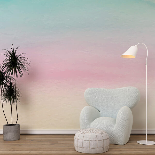 Pink and white gradient Wall mural Pink and white gradient