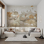 Wall mural Cartoon of a fox