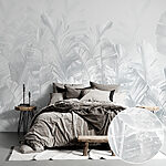 Wall mural Group of white leaves