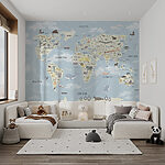 Wall mural Map of the world