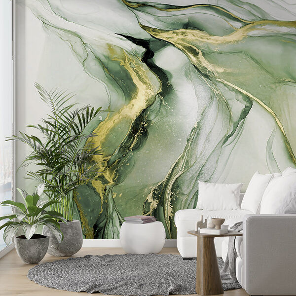 Wall mural Wall mural Abstract swirls with metallic accents (SKU: u18250v2)