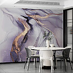 Wall mural Abstract marble with purple streaks