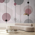 Wall mural Abstract circles and lines design