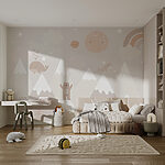 Wall mural Cartoon whale with stars