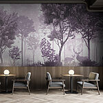 Wall mural Group of deer in a forest