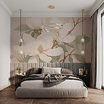 Wall murals Painting of white flowers