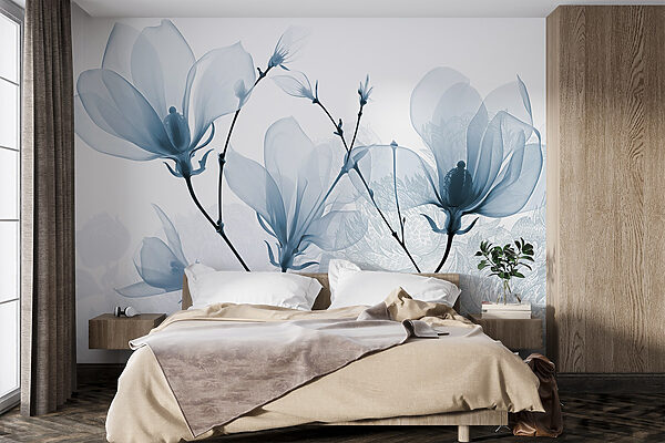 Wall murals Delicate blooms in soft hues (SKU: w08978) Wall murals Wall murals Delicate blooms in soft hues (SKU: w08978)