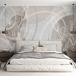 Wall murals – Elegant floral design in soft tones