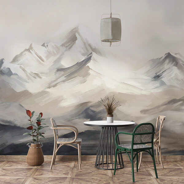 Wall mural Wall mural Painting of a mountain range (SKU: w08980)
