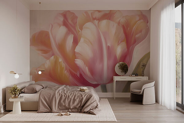 Wall murals Beautiful tulip in soft colors (SKU: w03637) Wall murals Wall murals Beautiful tulip in soft colors (SKU: w03637)