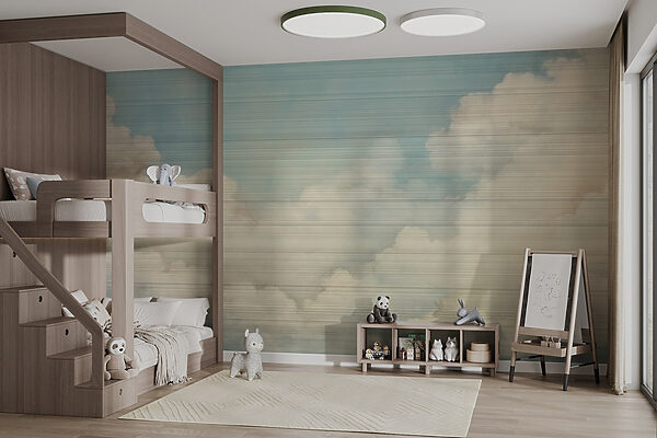 Blue sky with clouds Wall murals Blue sky with clouds