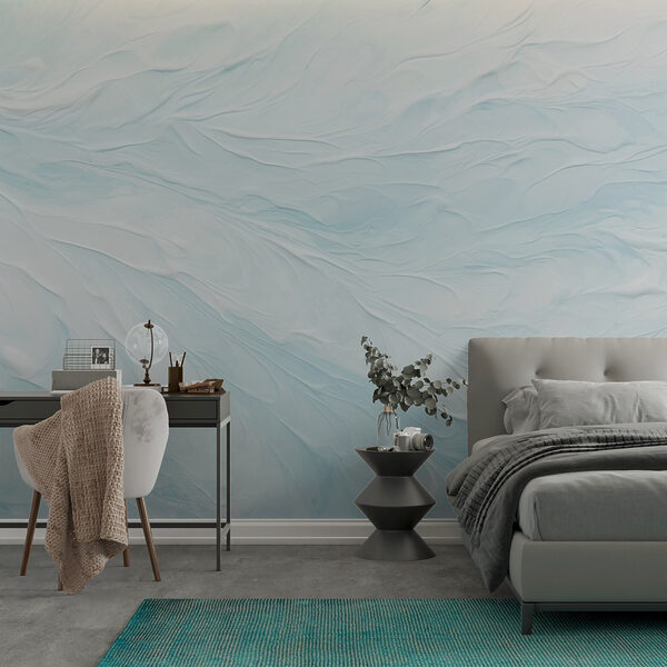 White and blue paint Wall murals White and blue paint