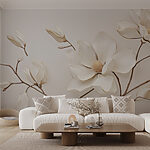 Wall murals White flower on a branch