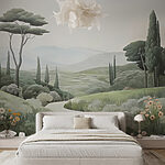 Wall murals Landscape with a path and trees