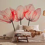 Wall murals Group of pink flowers