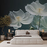 Wall murals Delicate petals dance in soft light