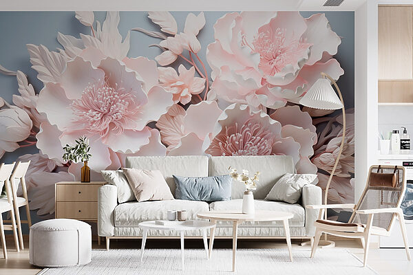 Group of white flowers Wall murals Group of white flowers