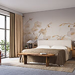Wall murals Painting of white flowers