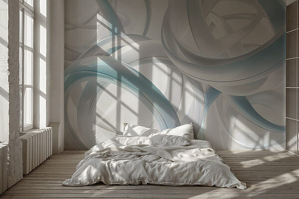 Group of white rings Wall murals Group of white rings