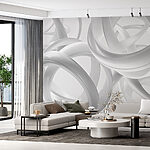 Wall murals Group of white rings